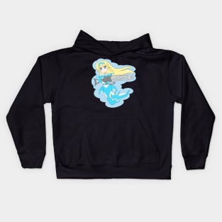 Speargun Mermaid (Blonde) Kids Hoodie